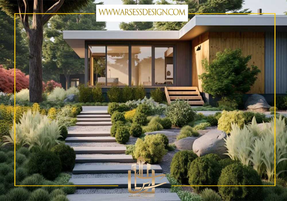 محوطه سازی باغ ویلا با کمترین هزینه گروه معماری آرسس