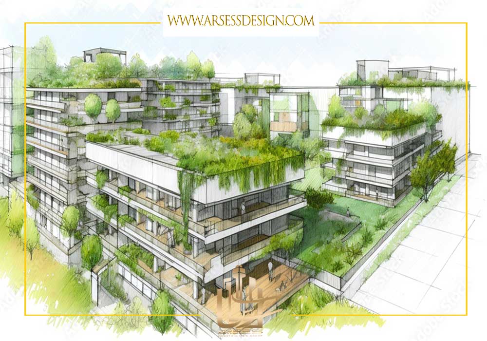 16 ایده مدرن محوطه سازی مجتمع مسکونی